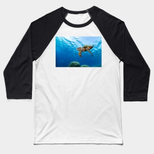 hawksbill turtle cruising through Baseball T-Shirt